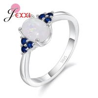 new arrival multicolor cubic zirconia crystal 925 sterling silver finger ring for women female party engagement jewelry