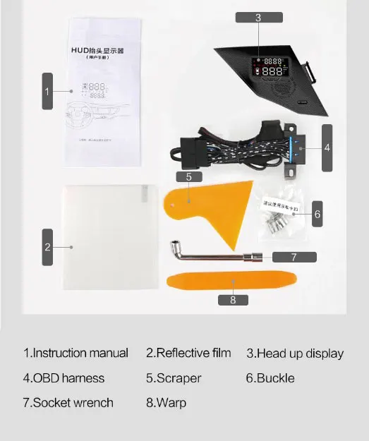 Специальный Автомобиль HUD контроль давления в шинах превышение скорости