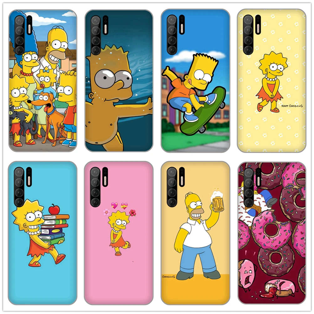The Simpsons Cartoons Anime Soft TPU Silicone Case Cover for Huawei P10 Plus P20 P30 Pro P7 P8 Lite 2015 Honor 9 V10 shell |
