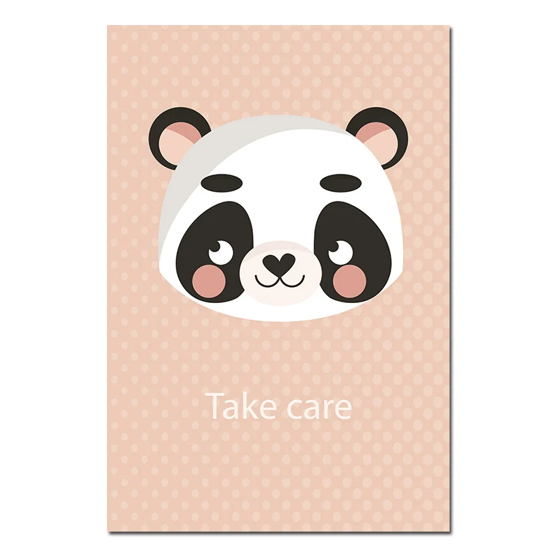 Отделка детской стены медведь олень мультфильм настенные художественные принты