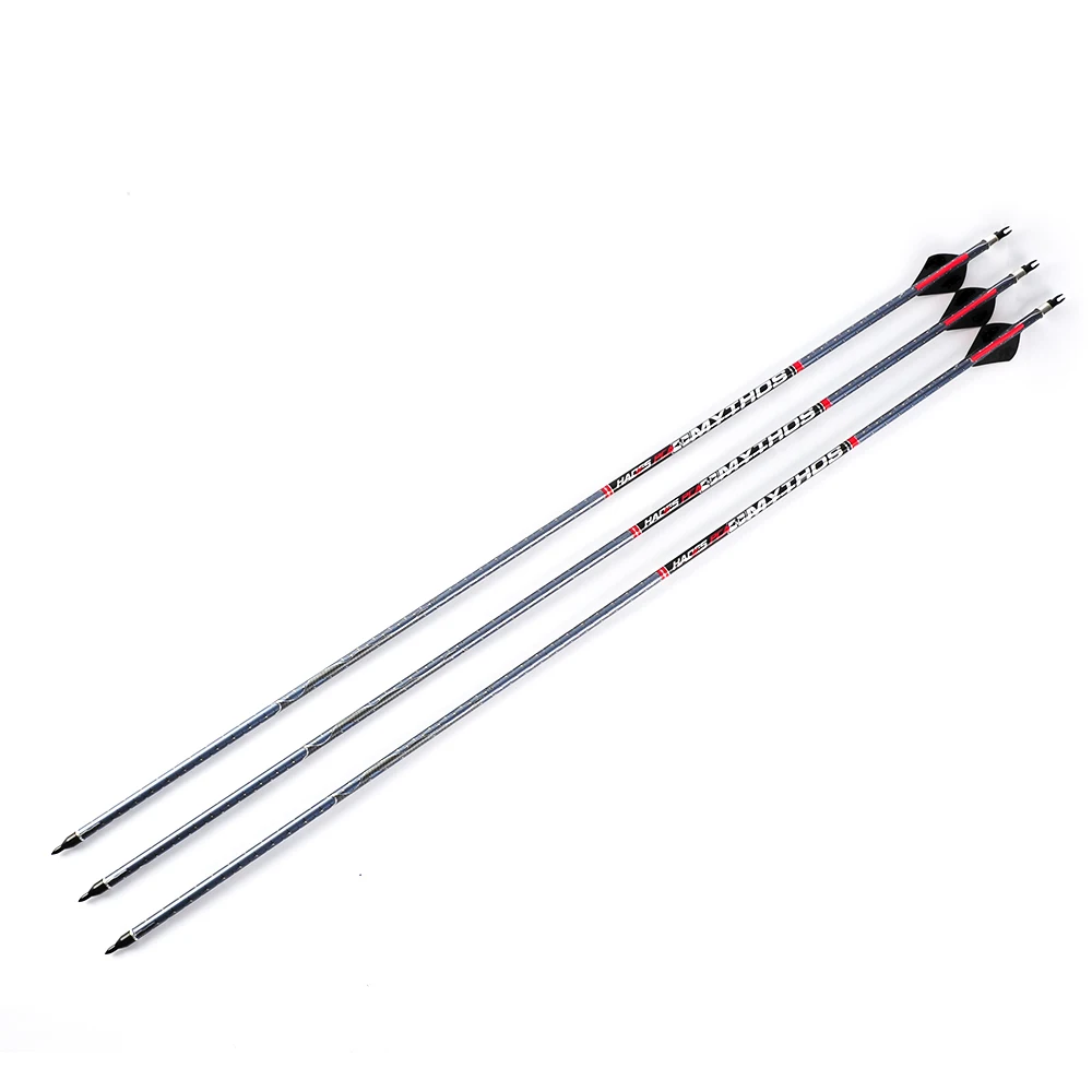 

30 Inches Spine 550 Explosion-proof Replaceable head With 6/12/24 Pcs Mixed Carbon Arrows For Recurve/Compound Bow Archery
