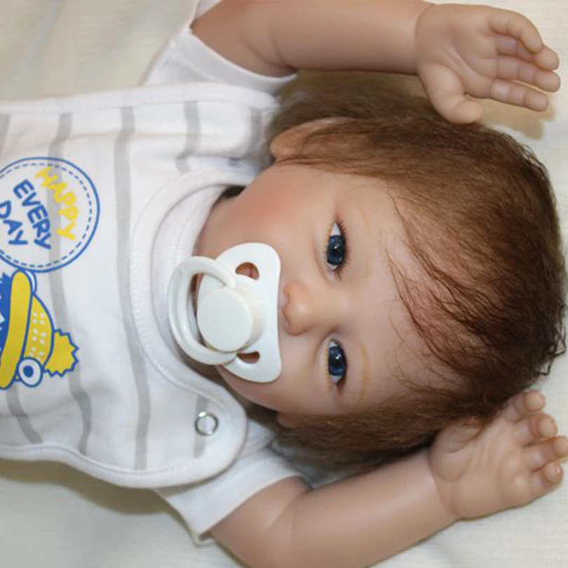 

Handmade Reborn Baby Doll 50cm Real Touch Silicone Cotton Baby Girl Lovely Smiling Newborn Dolls For Children Birthday Gifts