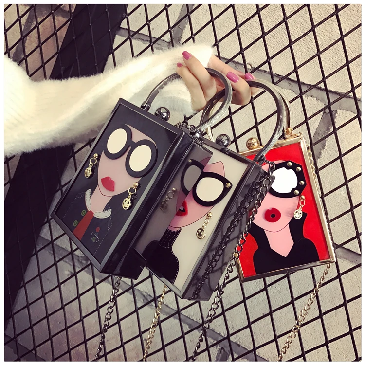 Женский акриловый клатч Z912 черная сумочка с цепочкой|handbags bags for sale|handbag cliphandbag cake |