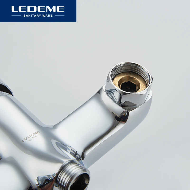 LEDEME Смеситель для ванны с длинным изливом 400 мм. латунь Цвет: хром L2251|chrome finished|chrome