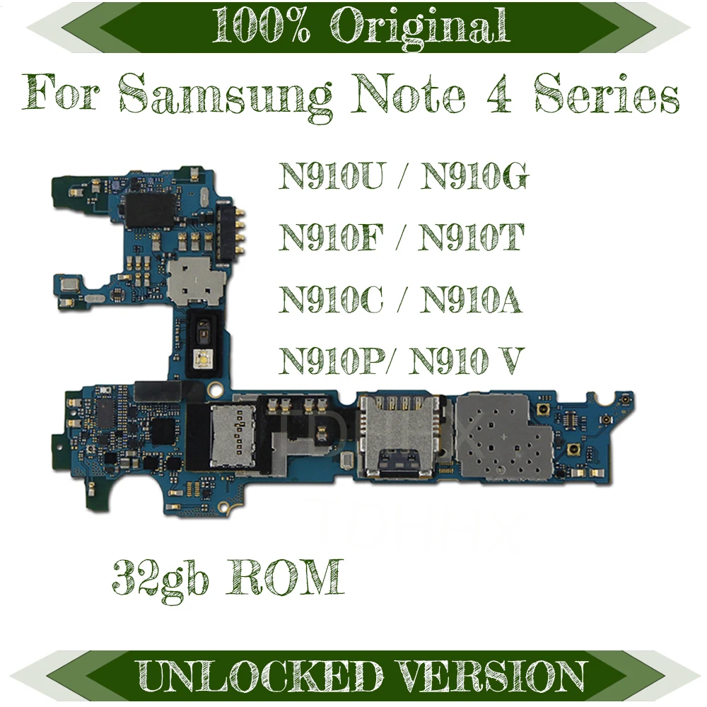 Европейская версия для samsung Note 4 N910U N910G N910F N910T N910C N910A N910P/V материнская плата 32 Гб материнская плата с чипами IMEI