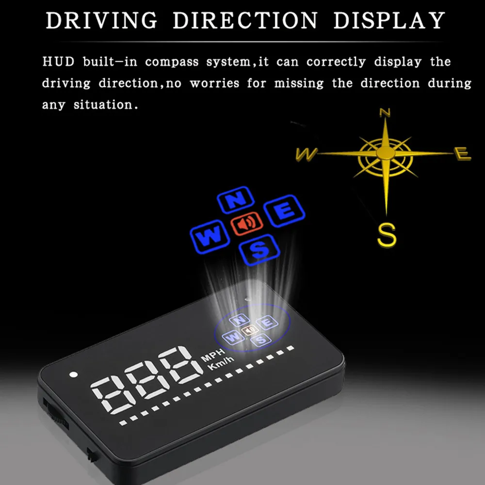 Франшиза GPS Excelvan A2 автомобильный HUD проектор Head Up дисплей предупреждение