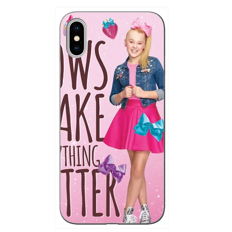 TPU Jojo siwa прозрачный мягкий силиконовый чехол для телефона iPhone XS XR MAX X 5 5S 5SE 6 6S 6 7 8Plus высокое качество печати - Цвет: TPU