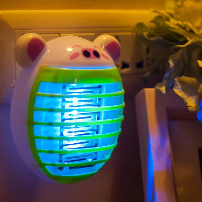 Милый мини электронный комаров убийца лампа муха жук насекомых Ловушка Убийца