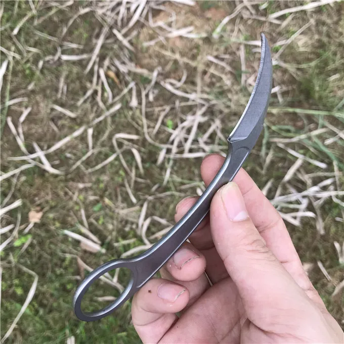 Дропшиппинг камень промытый фиксированным лезвием Karambit нож 440C стальной коготь нож для выживания Мини Портативный походные ножи с K ножнами