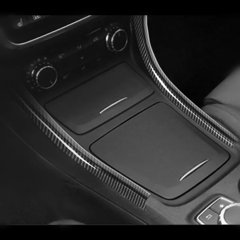 

Карбоновая консоль для хранения, 2 шт., отделка для Mercedes Benz GLA X156 CLA C117 A Class 2013-2018 ABS