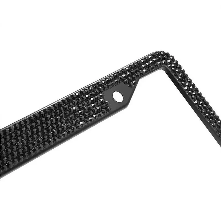 Рамка для номерного знака Crystal Стразы + крышки винтов рамка Bling 2 упаковки