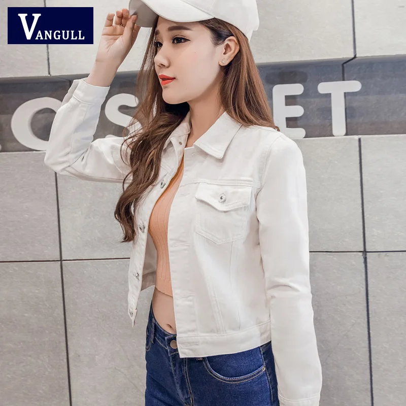 Джинсовая куртка для женщин Короткие джинсы пальто женские куртки топы отложной