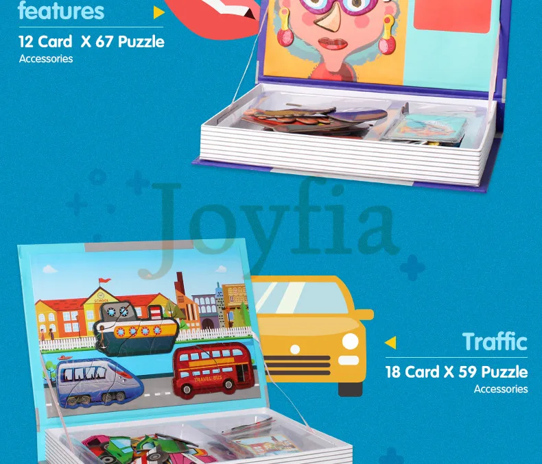 3D Магнитная головоломка, игрушка, головоломка для детей, магнитная книга, Обучающие Развивающие игрушки, познавательные ролевые игры, настольные игры, детские подарки [