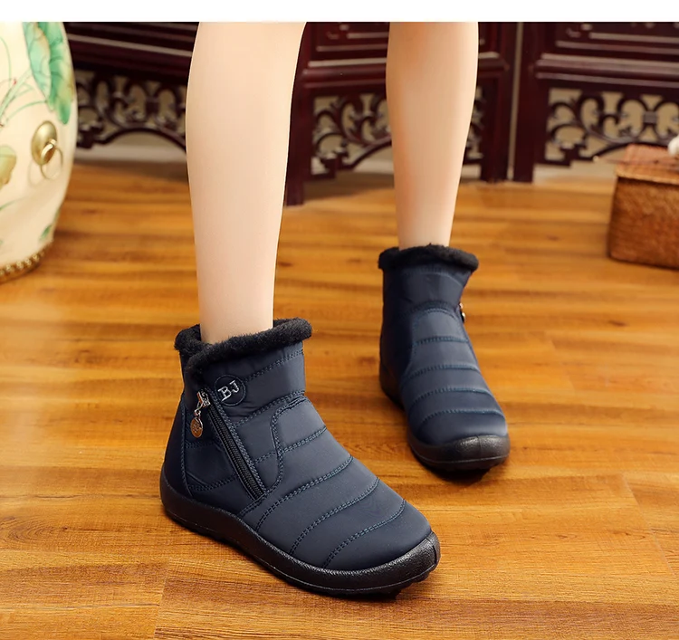 Women Boots Fashion Women Winter Shoes Warm Shoes Woman Side zipper Ladies Snow Boots Winter Boots Ankle Botas Mujer