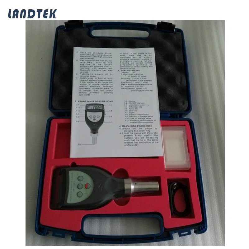 Landtek цифровой прибор для измерения профиля поверхности измеритель шероховатости