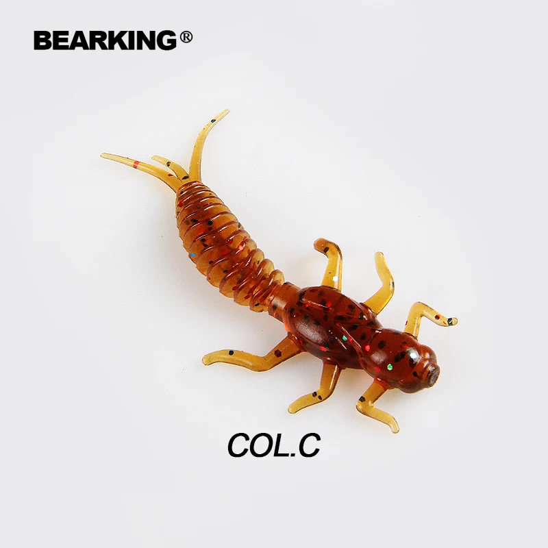 BEARKING, новинка, личинка, мягкие приманки, 50 мм, 60 мм, для рыбалки, искусственные приманки, силиконовые, для окуня, для щуки, гольян, плавающая приманка, для джигинга, пластиковые приманки, червь - Цвет: COL.C