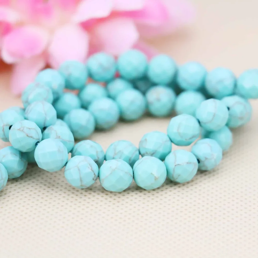 Аксессуары 8 мм натуральные синие турецкие каменные бусины в полоску камень