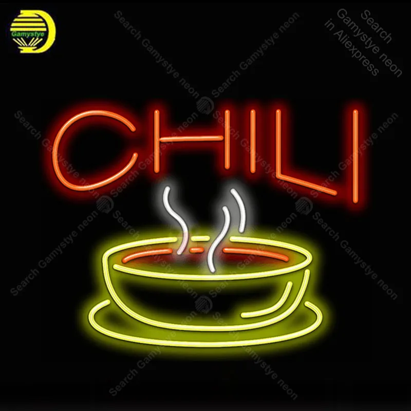 

Chili Neon Light Sign Soup Tube Neon Bulb Sign Decor Food Store Coffee Neon board lamp anuncio luminoso Atarii Dropshipping