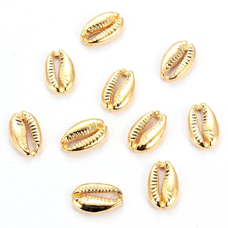 

10pcs/lot Gold Color Shell Spacer Loose Beads Charms for Child Women DIY Necklace Bracelet Jewelry Making Accessories 19*12mm