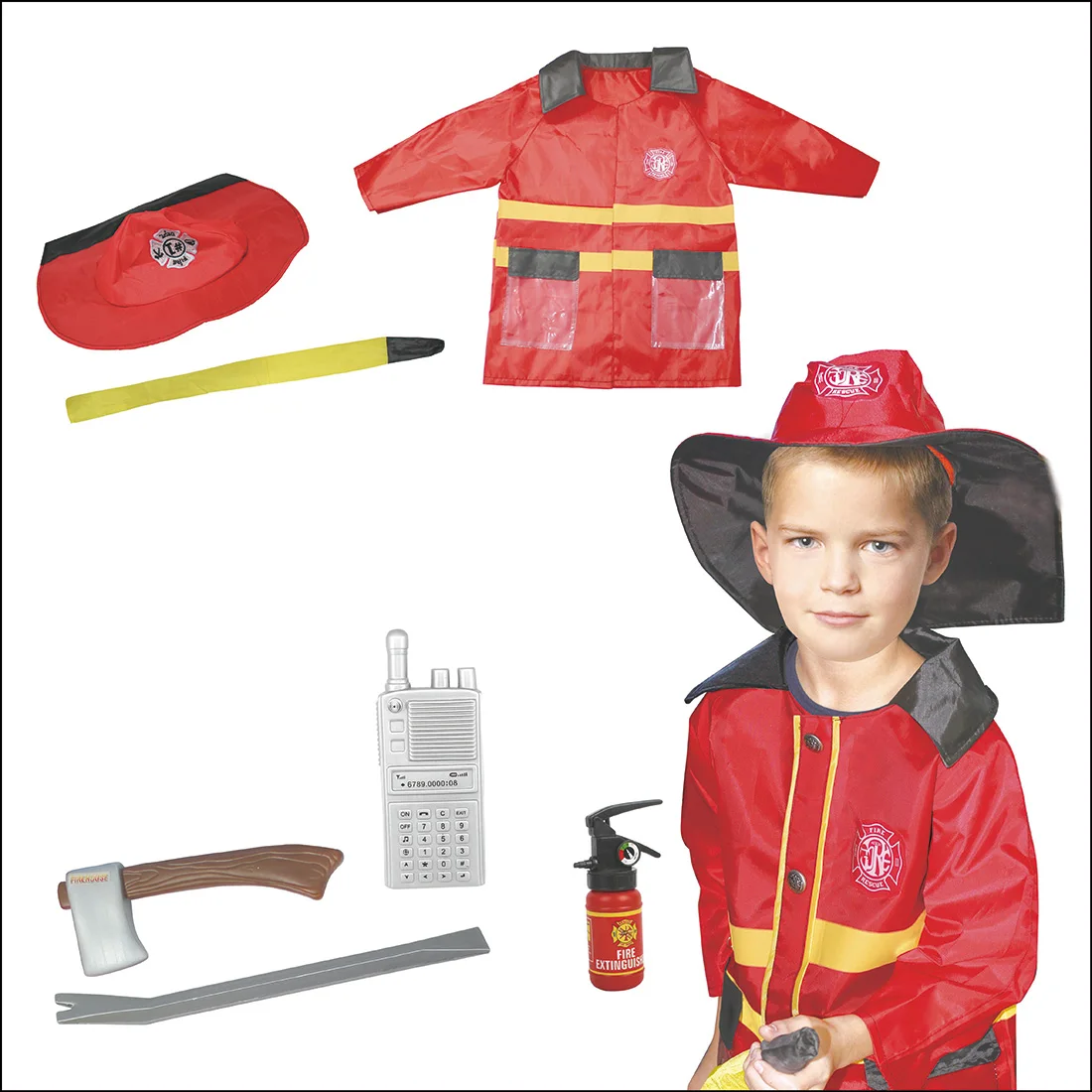 

Children Pretend Play Toys Firefighter Uniform Role Play Fancy Dress Costume Set Pretend Play Toy Set For Children 2019