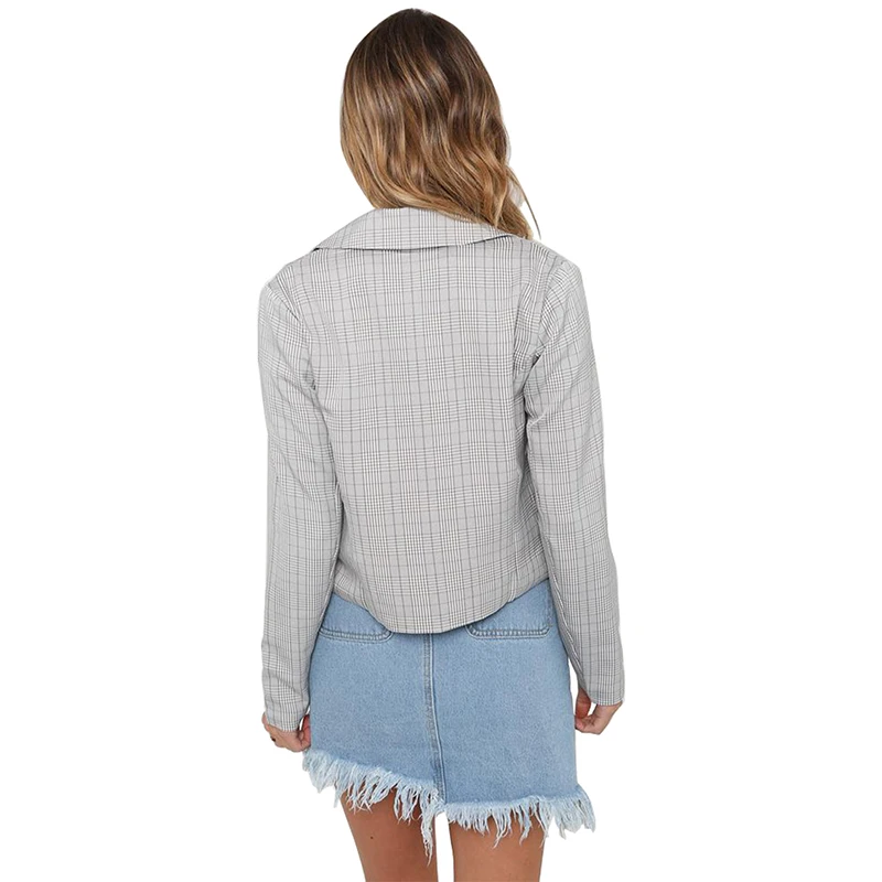 2018 Осень Зима повседневные официальные офисные женские куртки Полный короткий