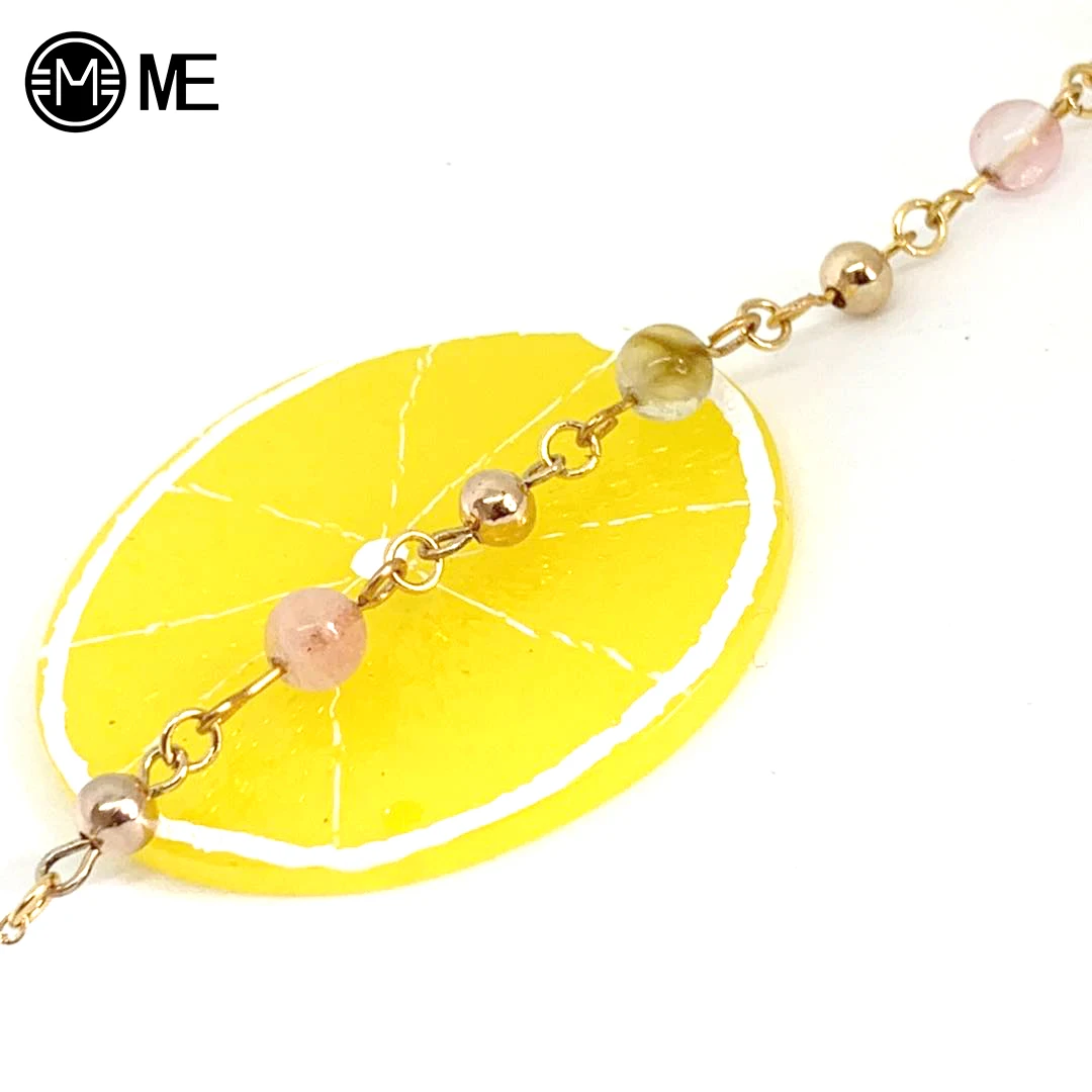 MIVE уникальный дизайн карамельных цветов турмалиновые бусины Золотой цвет