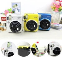 transparent crystal clear protect pvc hard case cover for fujifilm instax mini 70 camera bag with shoulder strap