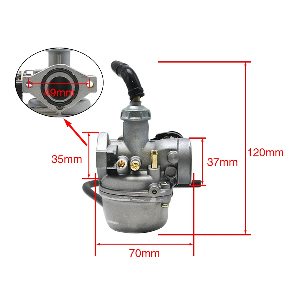Alconstar 19 мм PZ19 рычаг дроссель мотоцикл Карбюратор Carb для Honda Для Suzuki 50cc 70cc 110cc CRF KLX Pit