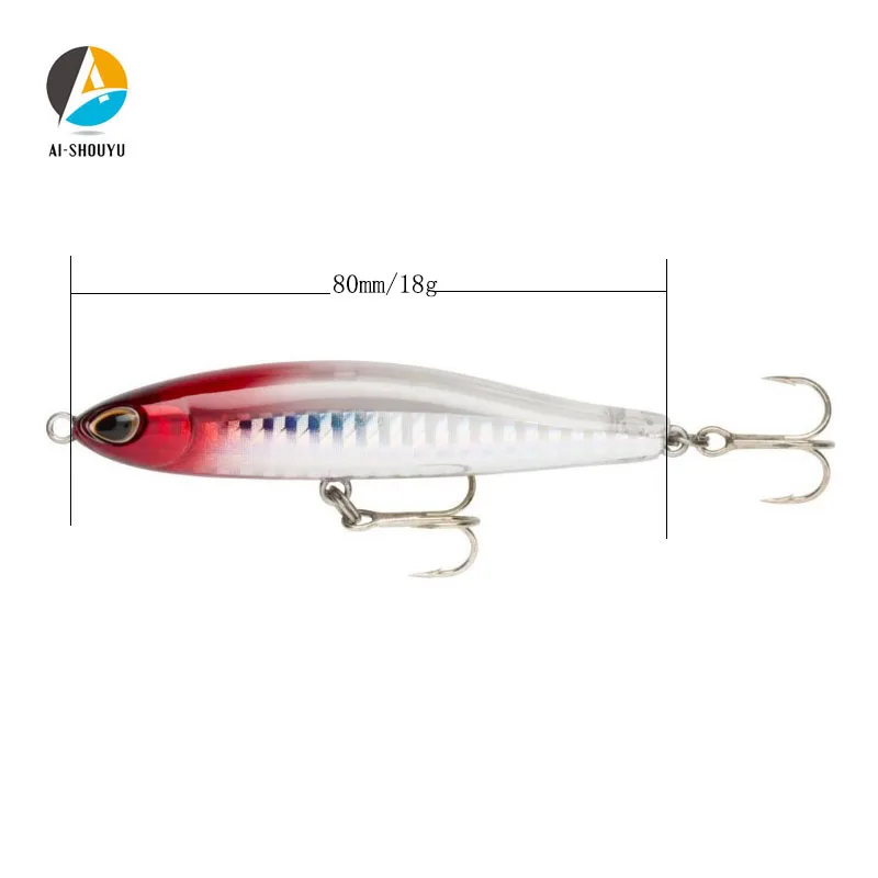 AI SHOUYU 1 шт. новые карандаш приманки 8 см 18 г жесткая Приманка Minnow ледовой рыбы