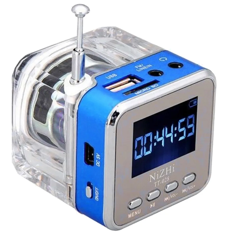 VOBERRY 3W портативный мини динамик USB MicroSD карта FM радио ЖК дисплей музыкальный mp3