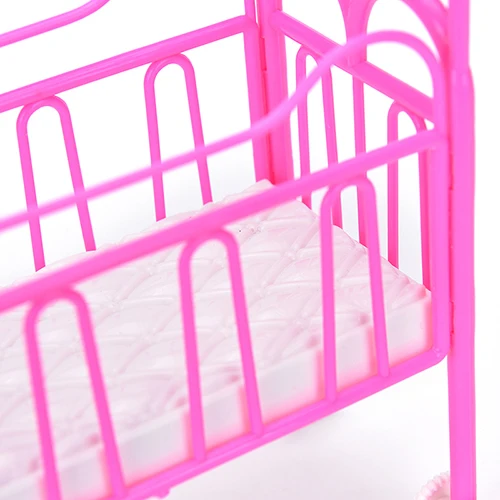 

Doll Bed For Princess Dollhouse Plastic Mini Cute Bed Doll House Furniture Toy Fantasy Sweet Dream Bedroom Accessories