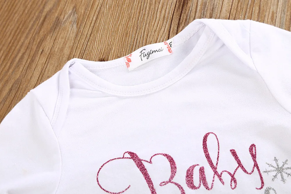 Удобная детская Рождественская Одежда популярная одежда футболка с надписью для