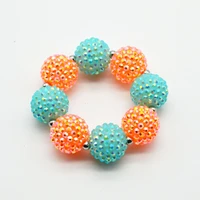 2020 new design baby girls diy jewelry aqua orange drill ball bracelet