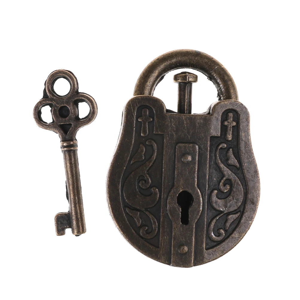 

1PCS Vintage Metal Cast God Lock Key Puzzle Toy IQ&EQ Mind Brain Teaser toys Gift Intellectual Educational For Children Adult