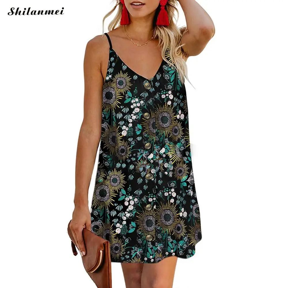 Vintage Dresses Woman Party Night Floral Printed Backless Sexy Red Dress Summer Boho Fashion Elegant Ladies Casual Mini | Женская одежда