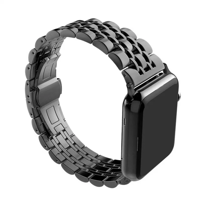 Ремешки для Apple Watch серии 4 40 мм 44 38 42 женщин и мужчин браслет из нержавеющей стали