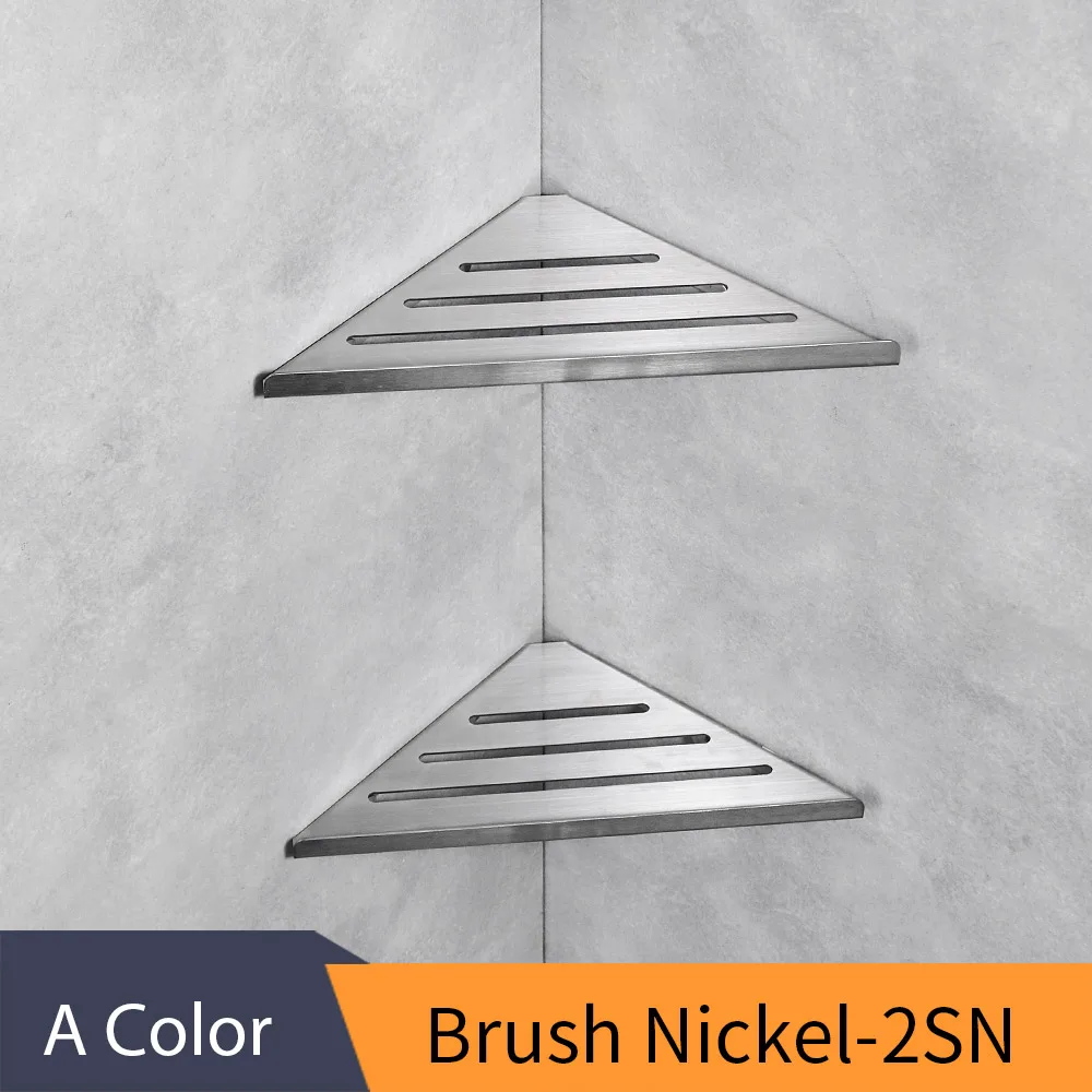 A Brush Nickel-2SN Полки для ванной комнаты из черной нержавеющей стали, 304 настенные полки для ванной комнаты, аксессуары для ванной комнаты, полки WF-18062R - Цвет: A Brush Nickel-2SN