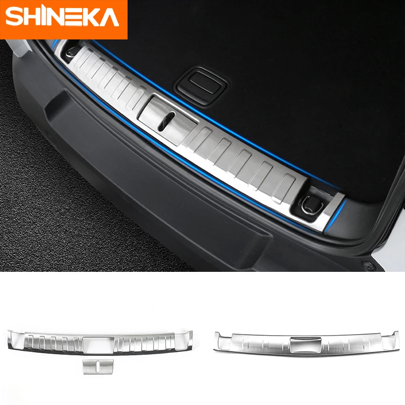 

SHINEKA For Jeep Renegade 2016-2018 Stainless Steel Rear Trunk Door Sill Guard Protection Trim Cover Car Interior Accessories