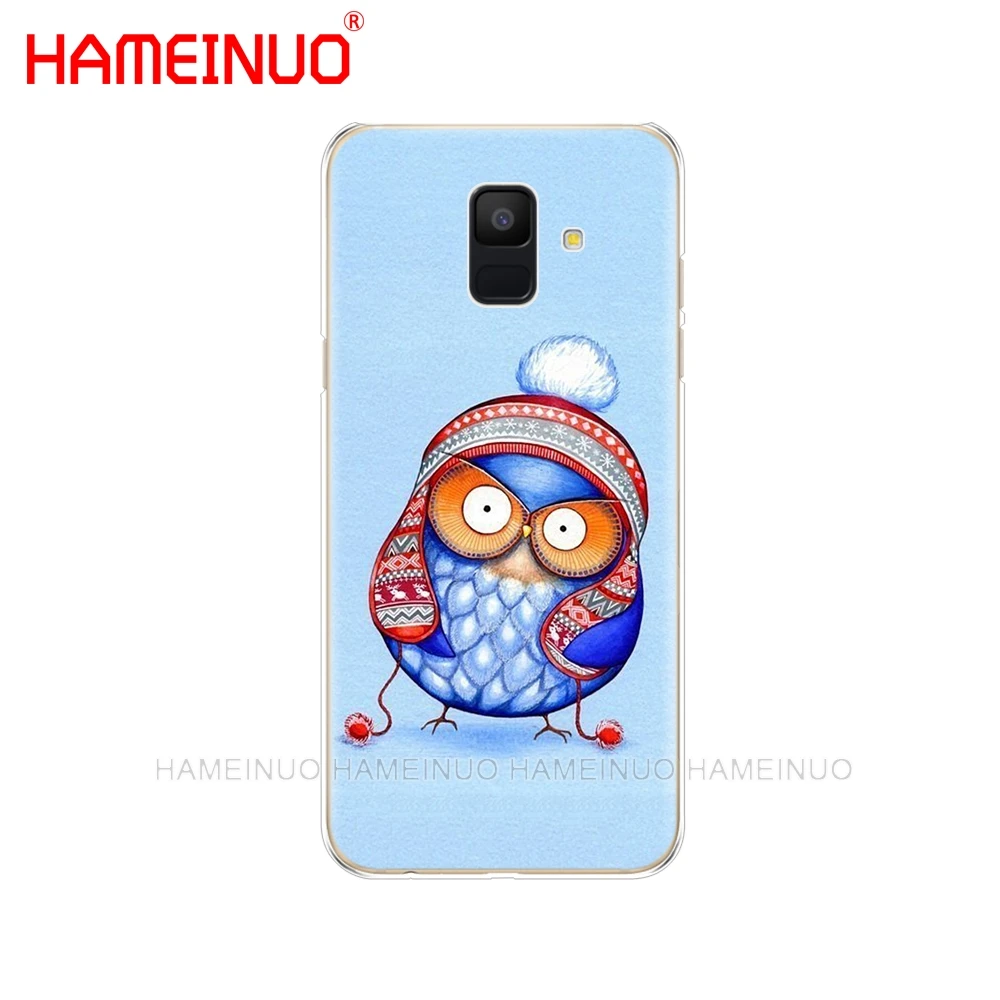 HAMEINUO Красочные Совы чехол для телефона для samsung Galaxy J4 J6 J8 A9 A7 A6 A8 плюс j7 duo - Цвет: 40144