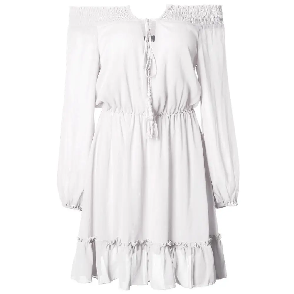 Waist Dresses For Women Spring Summer Chiffon Temperament Casual Female Sexy Clothing | Женская одежда