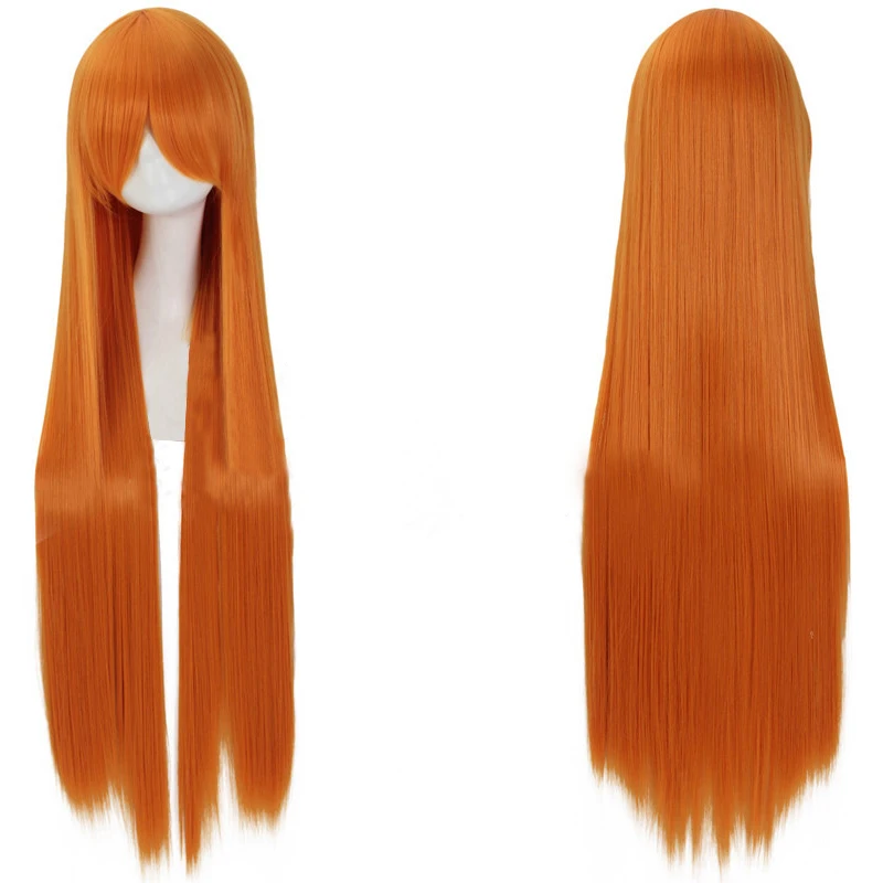 Uma Musume Pretty Derby косплей парик 02 Silence Suzuka Orange 100 см длинные прямые синтетические