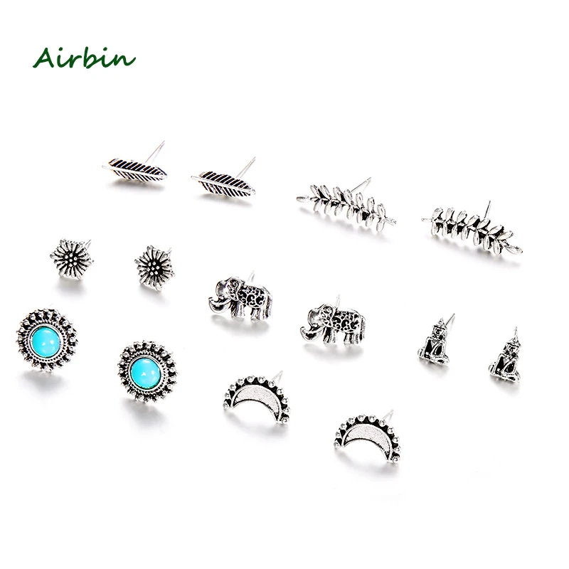 7 пар Популярные Романтический Комплект шнека море несколько Форма Серьги