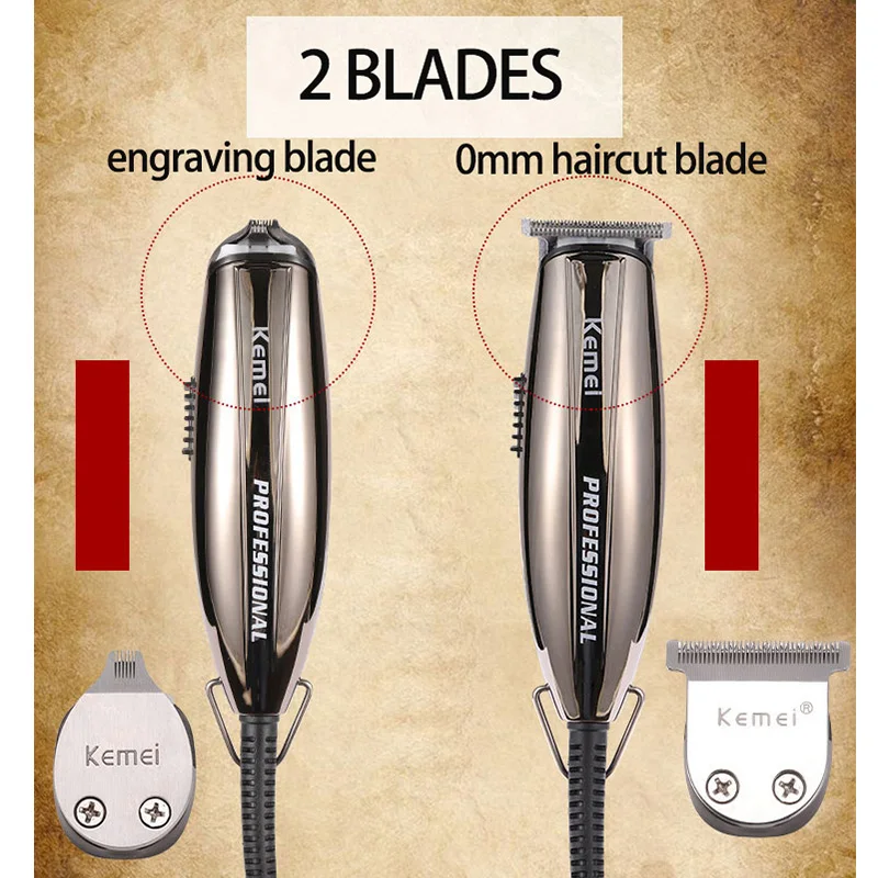 Kemei 0mm Baldheaded Professional Modelling Hair beard Trimmer Electric Carving Cutter Wire Clipper Barber Haircut Machine|Триммеры для