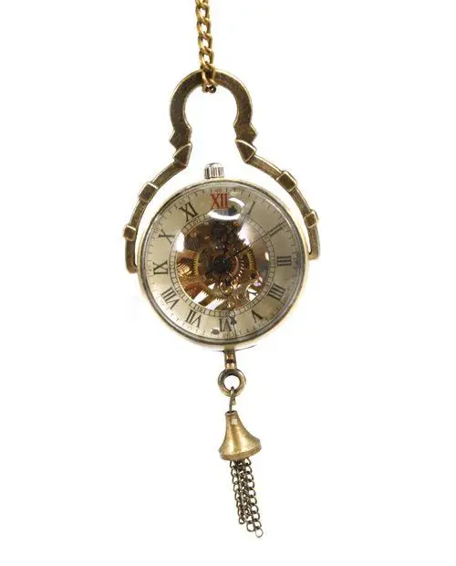 

g wholesale buyer price good quality Chic accessories Steampunk Skeleton bronze glass ball mechanical pocket watch