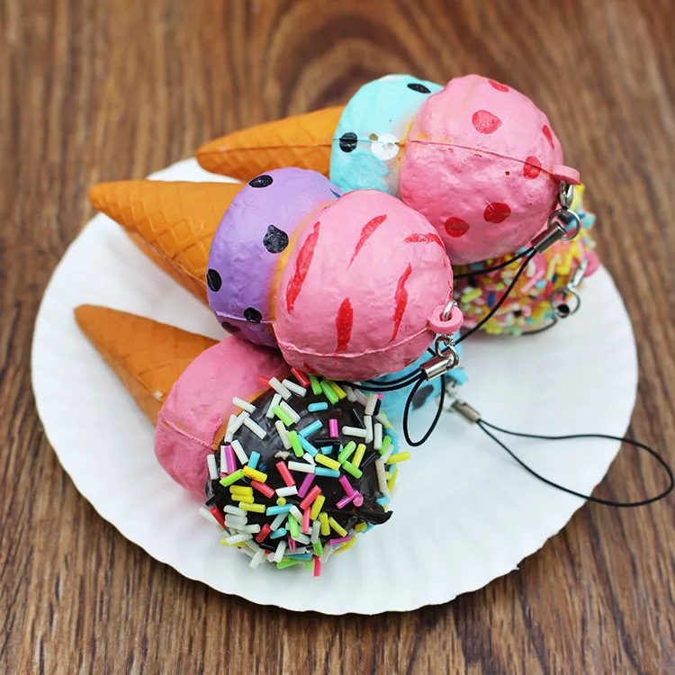 1PCS random color 10 см моделирование мороженого детские игрушки дети взрослые слизи сжать игрушка мягкие медленно поднимающиеся Джамбо милые игрушки Детский подарок - Цвет: 1PCS random color