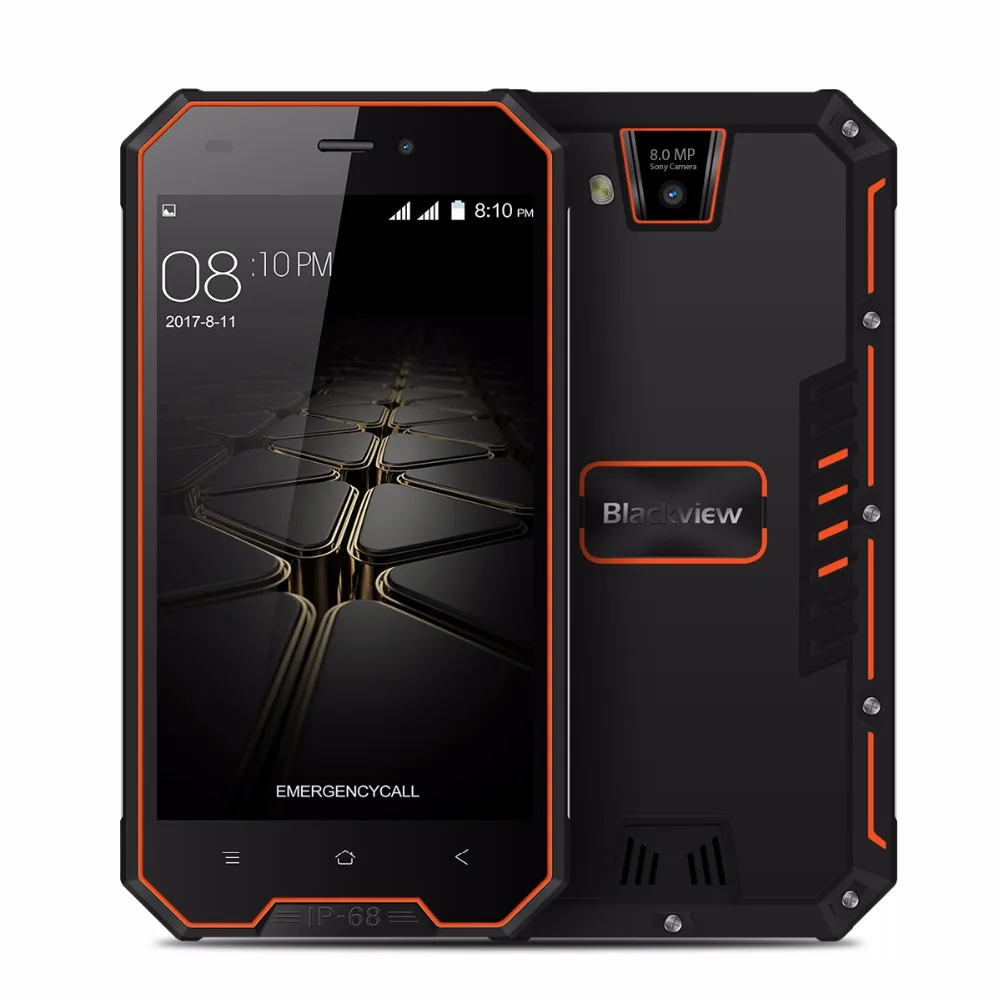 Blackview BV4000 Pro IP68 Водонепроницаемый смартфон 8MP сзади Камера 4 7 &quotHD Android 0 ядра 2 GB + 16