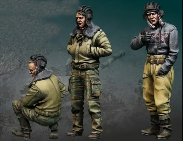 1/35 Смола Наборы Русский Танк солдат 3 шт./компл