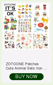 ZOTOONE Красочные Теплые животных гладить на передачи для костюмы бисером аппликация вышивка цветок нашивки DIY Одежда украшения E