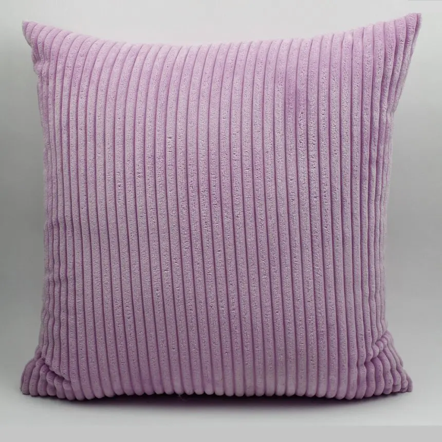 pink purple Для диванных подушек, наволочки для подушек в полоску вельвет 30x45/40х40/размером 45*45/40x60/50x50 мм/55x55/60x60 см Декоративные пледы подушка для дома наволочка крышка - Цвет: pink purple