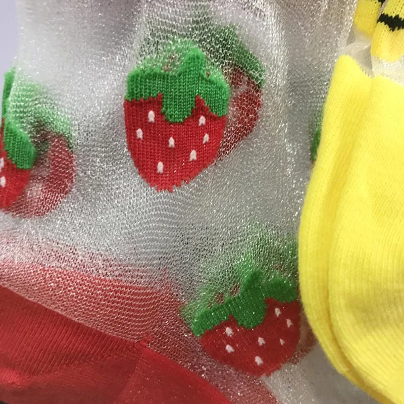 [EIOISAPRA] повседневные Модные дышащие забавные Женские носочки фрукты ярких цветов